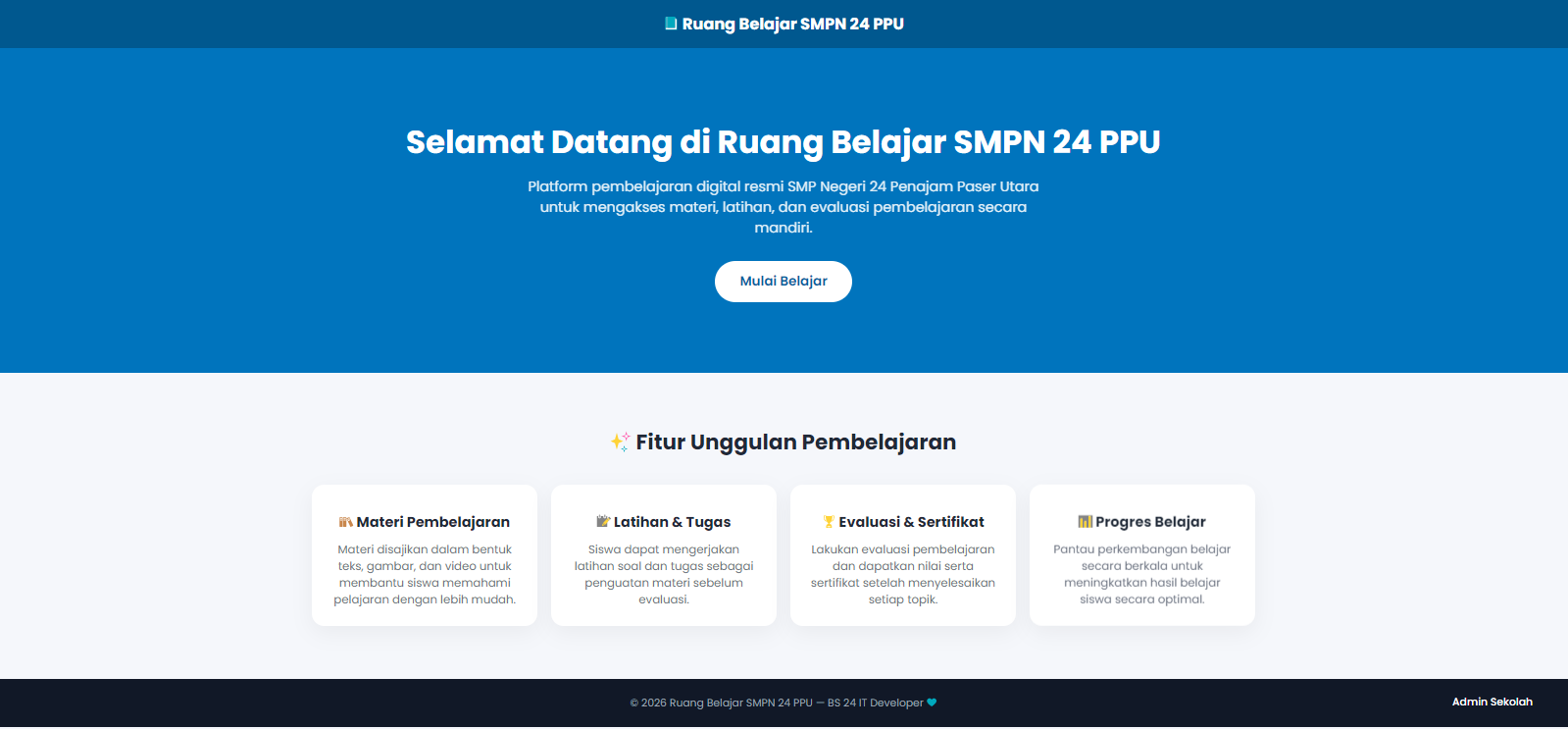 Pemanfaatan LMS BS24 sebagai Inovasi Pembelajaran Digital di SMPN 24 Penajam Paser Utara